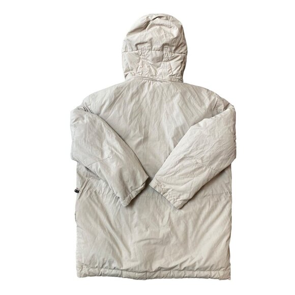Hugo Boss Real Down Reversible Parka Jacket Hooded Cream Brown Mens Size XL - Picture 9 of 15